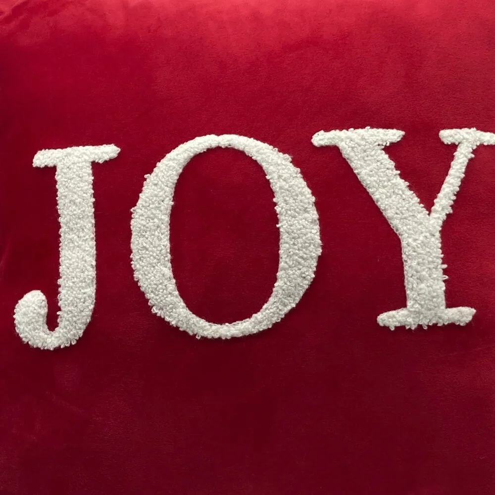 Joy Plaid Red Black Decorative Pillow 14